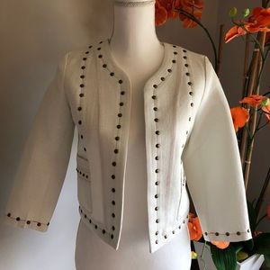 HARLOWE AND GRAHAM cream colored blazer